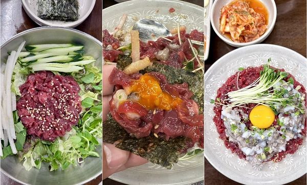 ▲▼韓國首爾廣藏市場美食，富村生牛肉。（圖／部落客小虎提供）