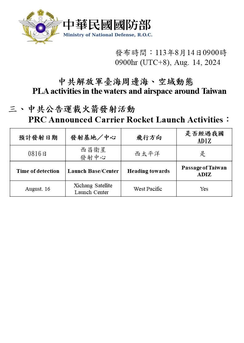 ▲▼中共火箭動態。（圖／國防部提供）