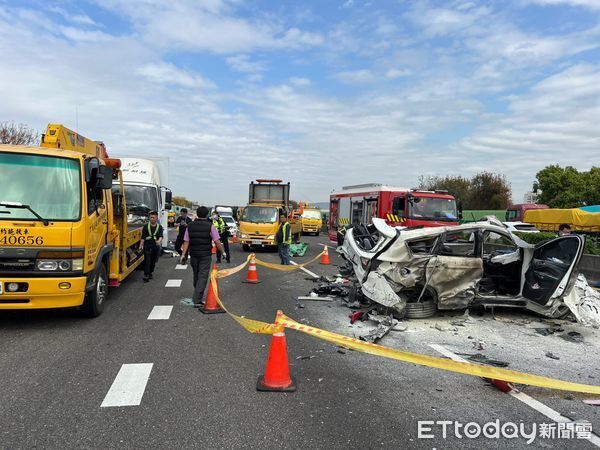 ▲國谈彰化路段7車連環撞釀2死。（圖／記者唐詠絮翻攝，資料圖）