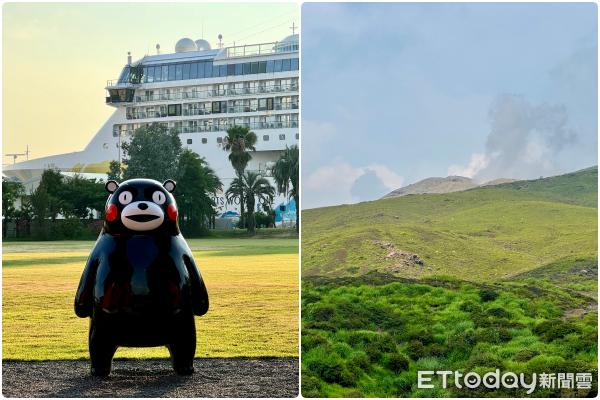 ▲草千里之濱,中岳火山口,熊本熊港八代港,名勝世界壹號郵輪,熊本熊港八代郵輪碼頭,熊本熊主題公園,熊本旅遊。（圖／記者彭懷玉攝）