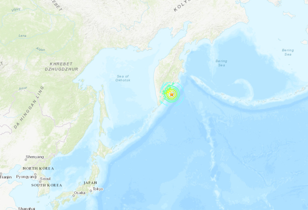 ▲俄羅斯堪察加半島外海地震。（圖／翻攝自USGS）