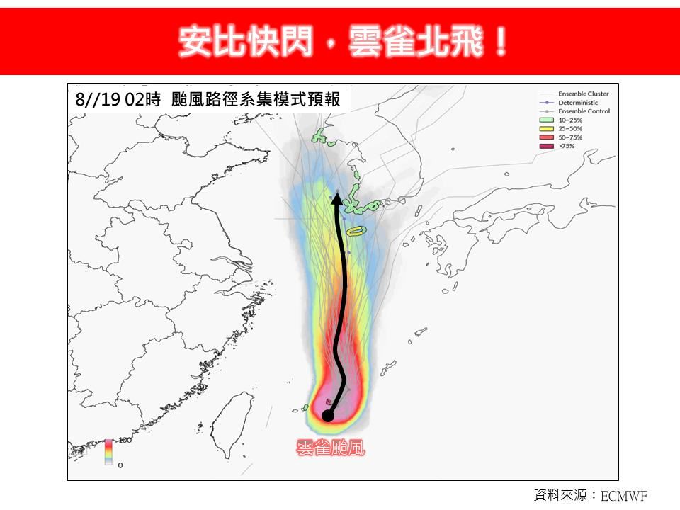 ▲▼新生成的雲雀颱風，正開心前往韓國。（圖／翻攝林老師氣象站臉書）