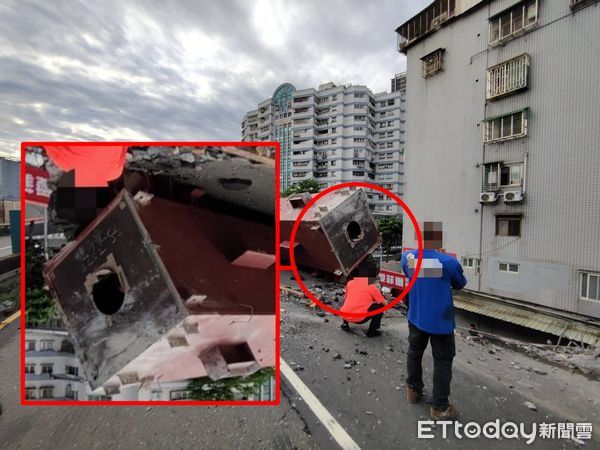 ▲▼警車戒護鋼樑起運前往台北市雙子星工地              。（圖／記者戴上容攝）