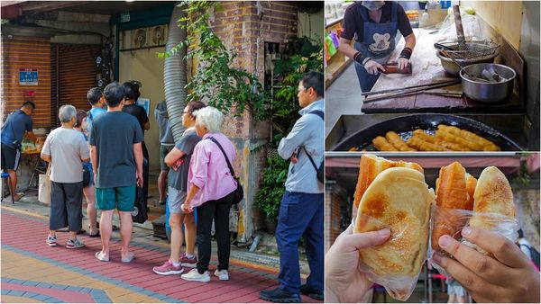 ▲▼早上六點半排隊的新莊台式早餐，熊記燒餅油條專賣店。（圖／部落客陳小可提供）