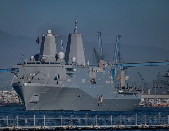 ▲▼聖安東尼奧級兩棲運輸船塢艦聖地牙哥號（USS San Diego, LPD 22）。（圖／美國海軍）