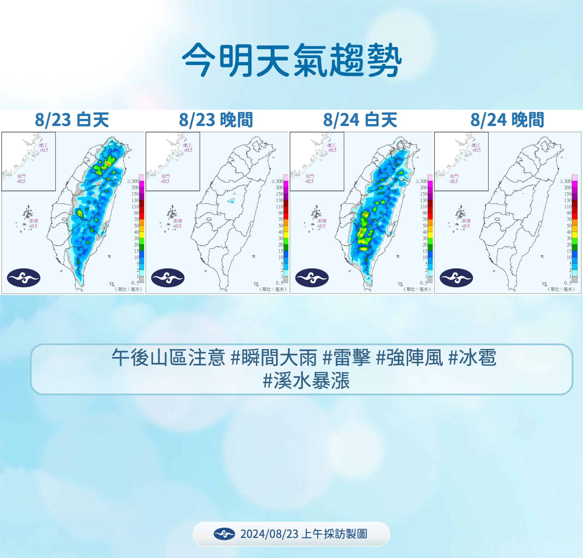 ▲▼天氣趨勢。（圖／氣象署提供）