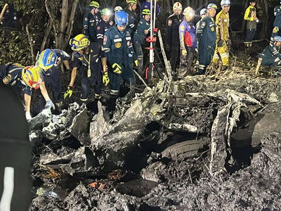 泰飛機爆炸恐9死　俯衝墜地「機鼻插入泥地10公尺」一度找不到遺體