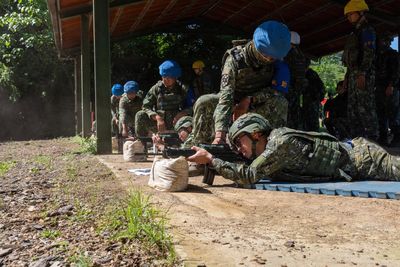 干城勇士戰鬥營　萬金營區靶場體驗T91步槍實彈射擊