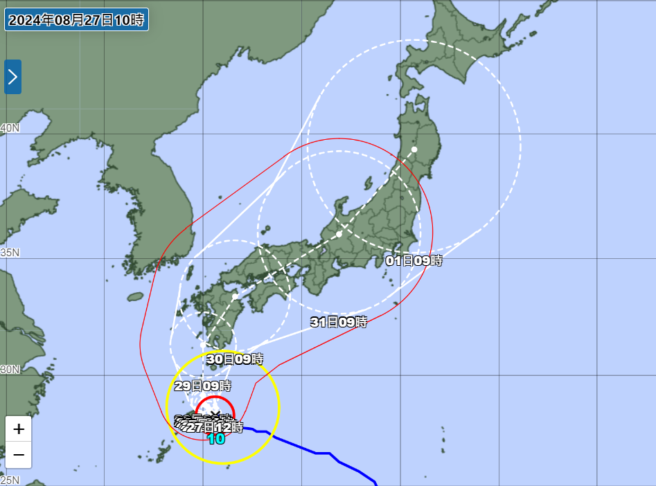 ▲颱風珊珊移動速度超緩慢。（圖／日本氣象廳）