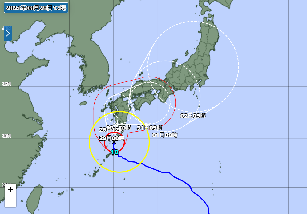 ▲▼鹿兒島縣發布最高警戒的颱風特別警報。（圖／日本氣象廳）