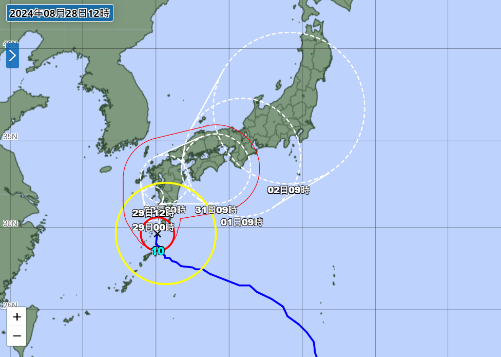 ▲▼颱風珊珊先襲日本離島！狂風暴雨畫面曝。（圖／日本氣象廳）