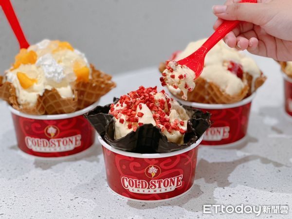 ▲▼COLD STONE首度推出「海鹽焦糖恰恰」，加碼3款芒果冰淇淋同步回歸。（圖／記者蕭筠攝）