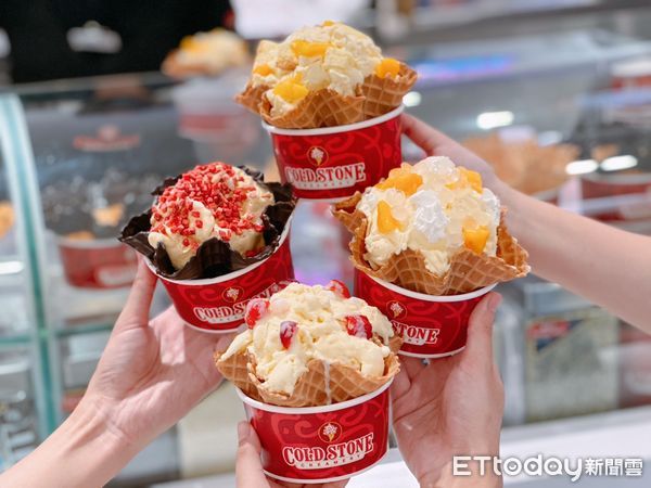 ▲▼COLD STONE首度推出「海鹽焦糖恰恰」，加碼3款芒果冰淇淋同步回歸。（圖／記者蕭筠攝）