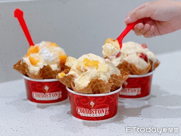 ▲▼COLD STONE首度推出「海鹽焦糖恰恰」，加碼3款芒果冰淇淋同步回歸。（圖／記者蕭筠攝）