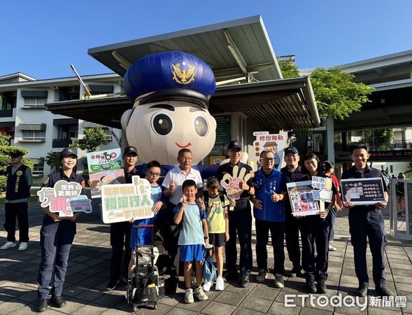 ▲台南市警局於2024年第1學期開學首日啟動「護童專案」勤務，各分局針對轄內214所國小結合民力及志工加強維護學童上學安全。（圖／記者林東良翻攝，下同）