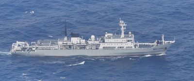 中國海軍測量艦「侵入日本領海」！　日方強烈譴責