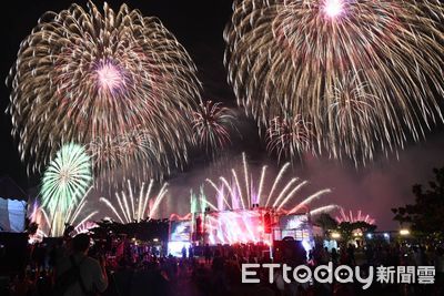 東石海之夏煙火秀塞爆　散場出動空拍機