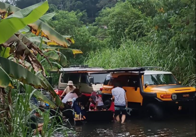 福德坑溪驚見休旅車「開進溪床」搭棚露營　宜蘭水資處要管了