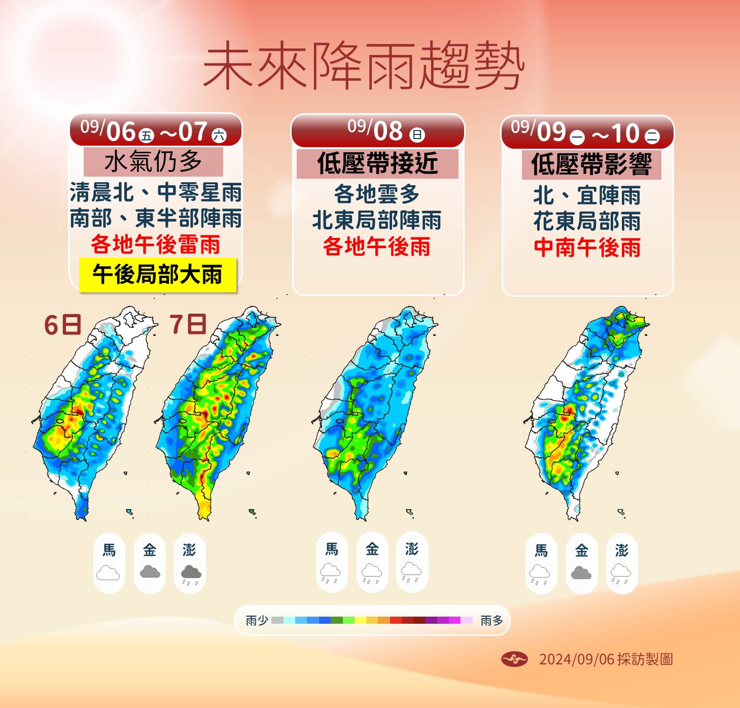 ▲▼天氣趨勢。（圖／氣象署提供）