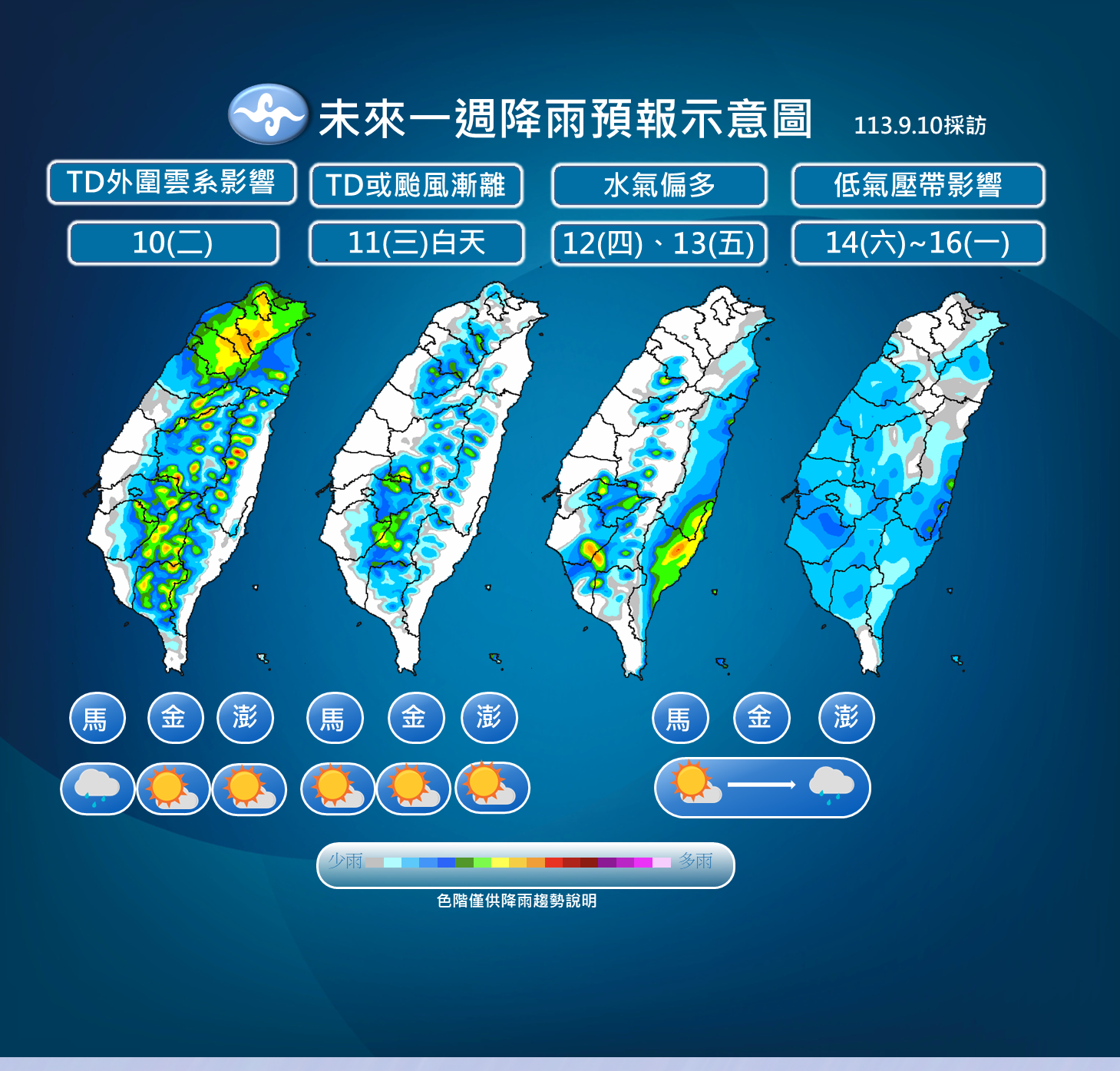 ▲▼未來天氣趨勢。（圖／氣象署提供）