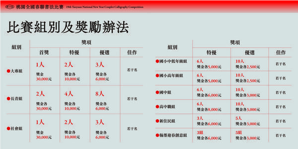 ▲桃園2025蛇年新春全國春聯書法比賽即起報名