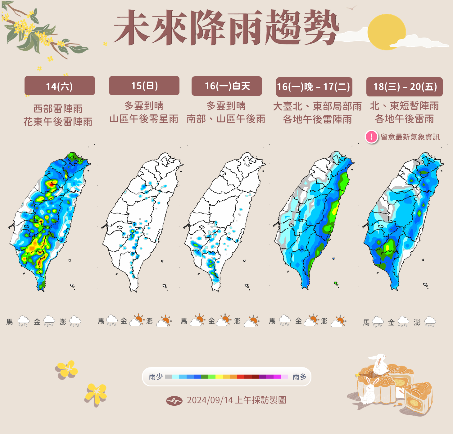 ▲▼天氣趨勢。（圖／氣象署提供）