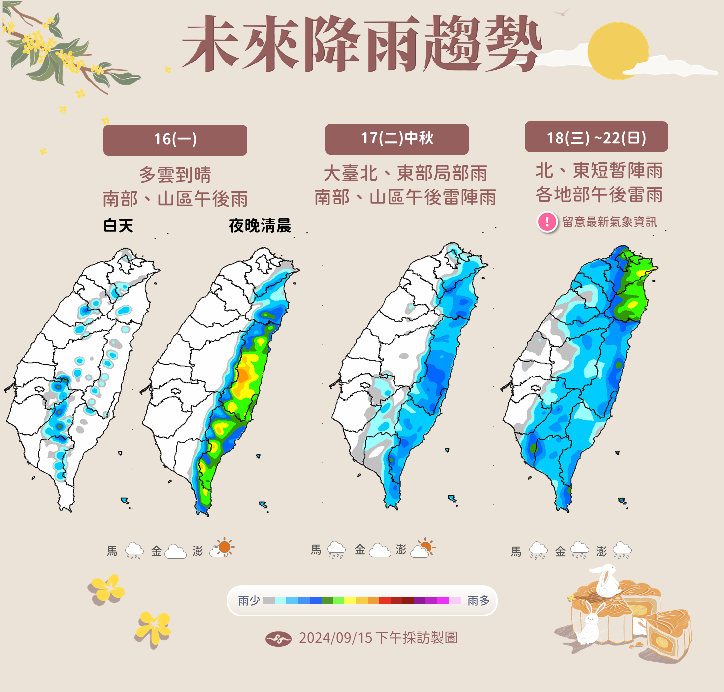 ▲▼未來天氣趨勢  。（圖／氣象署提供）