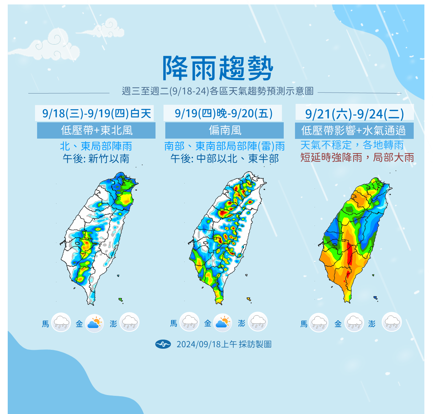 ▲▼未來天氣趨勢 。（圖／氣象署提供）