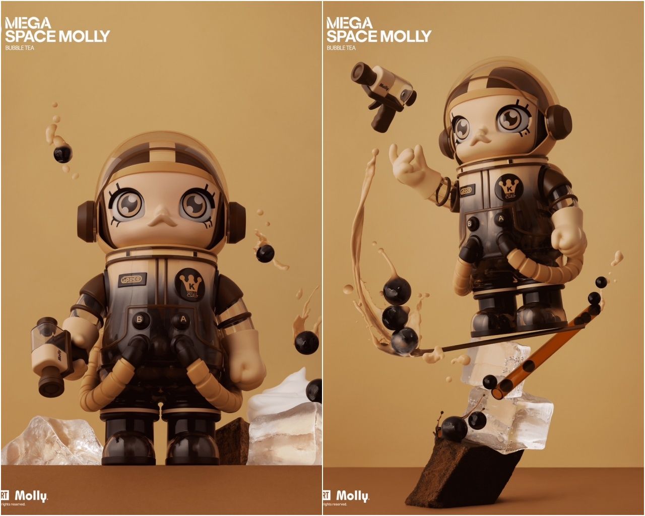 ▲泡泡瑪特MOLLY 400%珍珠奶茶。（圖／品牌提供）