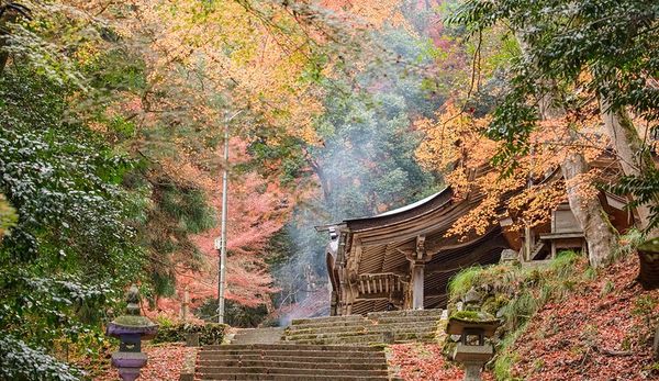 ▲▼日本鳥取智頭紅葉，智頭町紅葉名所因幡古街，700年諏訪神社、日本最美麗的村莊聯盟成員之一             。（圖／小虎提供）