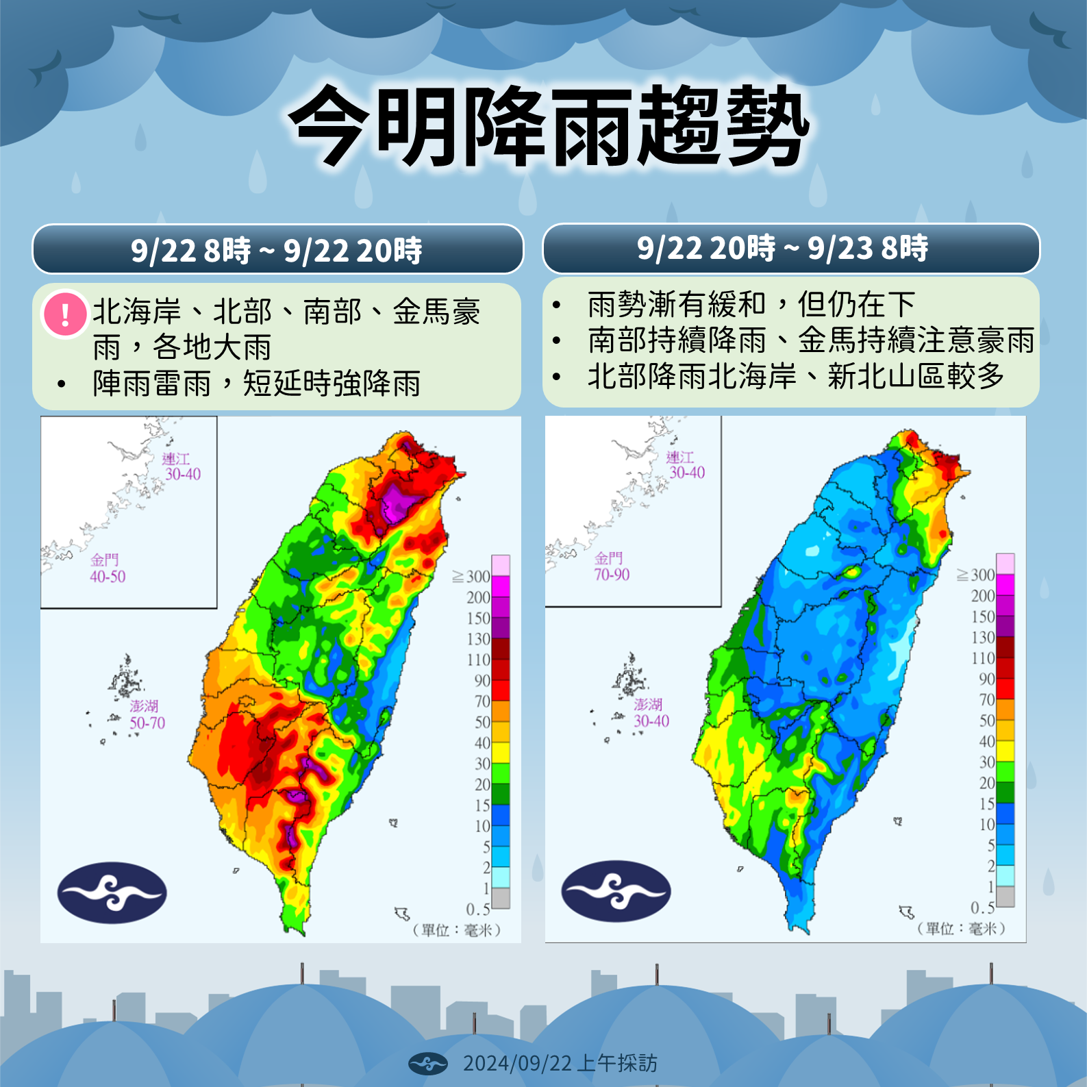 ▲▼未來降雨趨勢。（圖／氣象署提供）