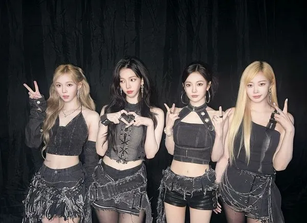 ▲▼▲▼ 一名男子2樓跳下來衝上aespa舞台　「驚險瞬間曝光」保鑣緊急壓制。（圖／翻攝自aespa官方IG）