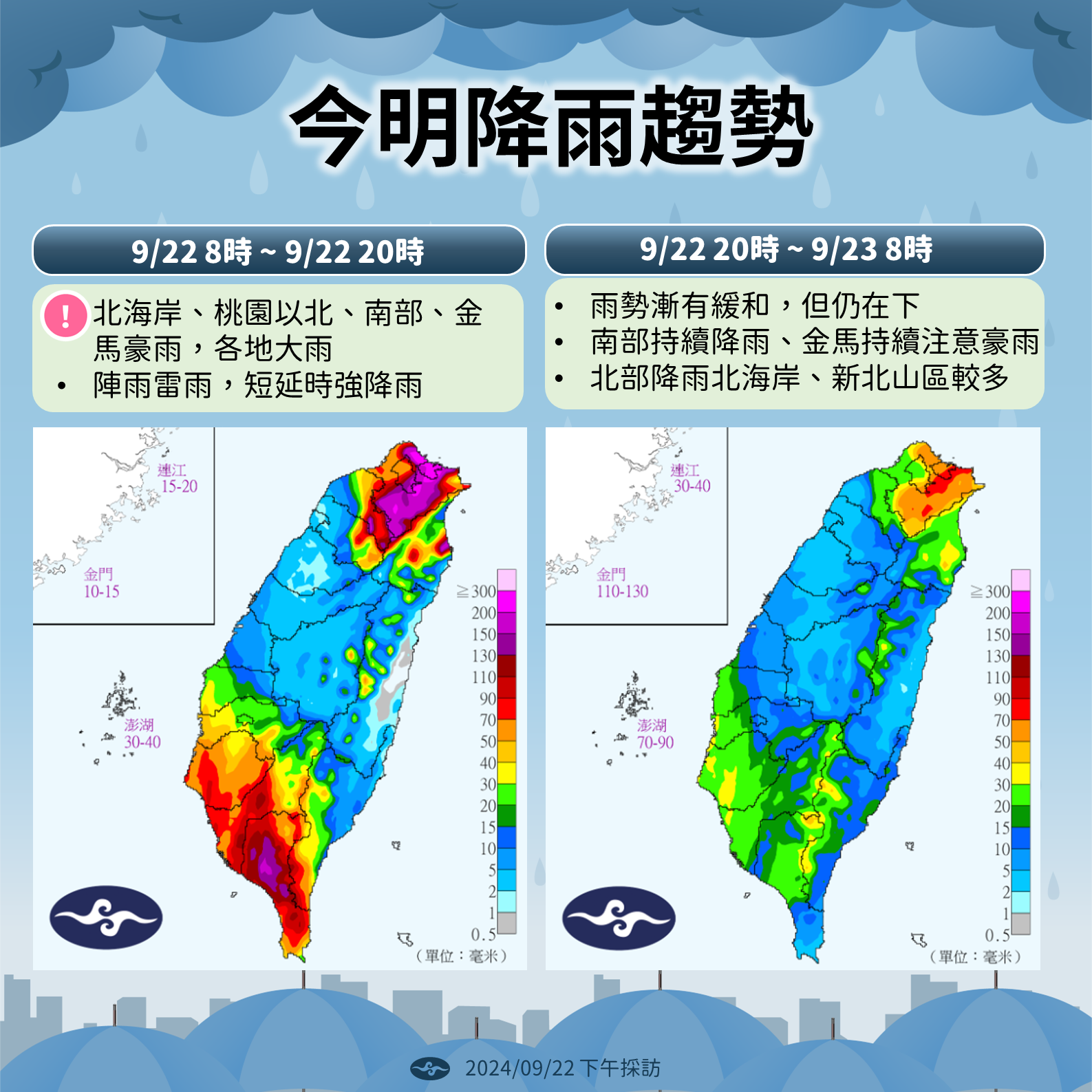 ▲▼未來降雨趨勢  。（圖／氣象署提供）