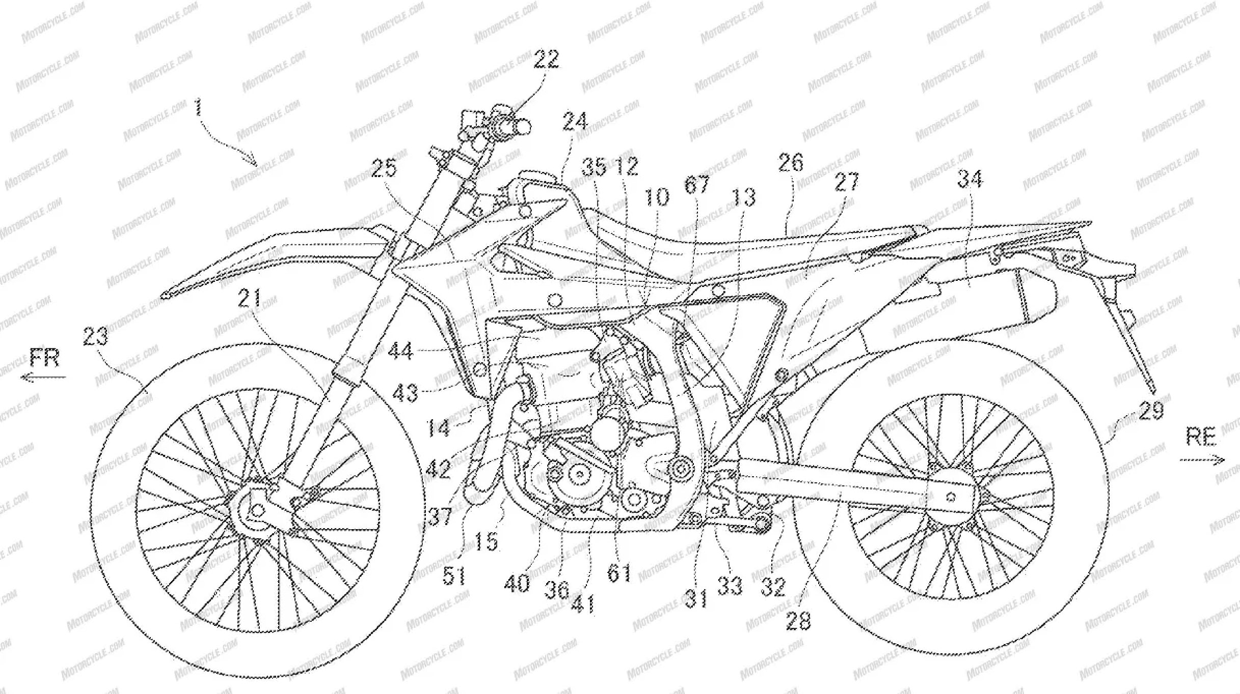 ▲Suzuski DR-Z 400專利 。（圖／翻攝自motorcycle.com）