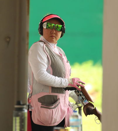 ▲台北國際射擊大獎賽首日，林怡君在女子不定向飛靶暫居第一。（圖／台北國際射擊大獎賽提供） 