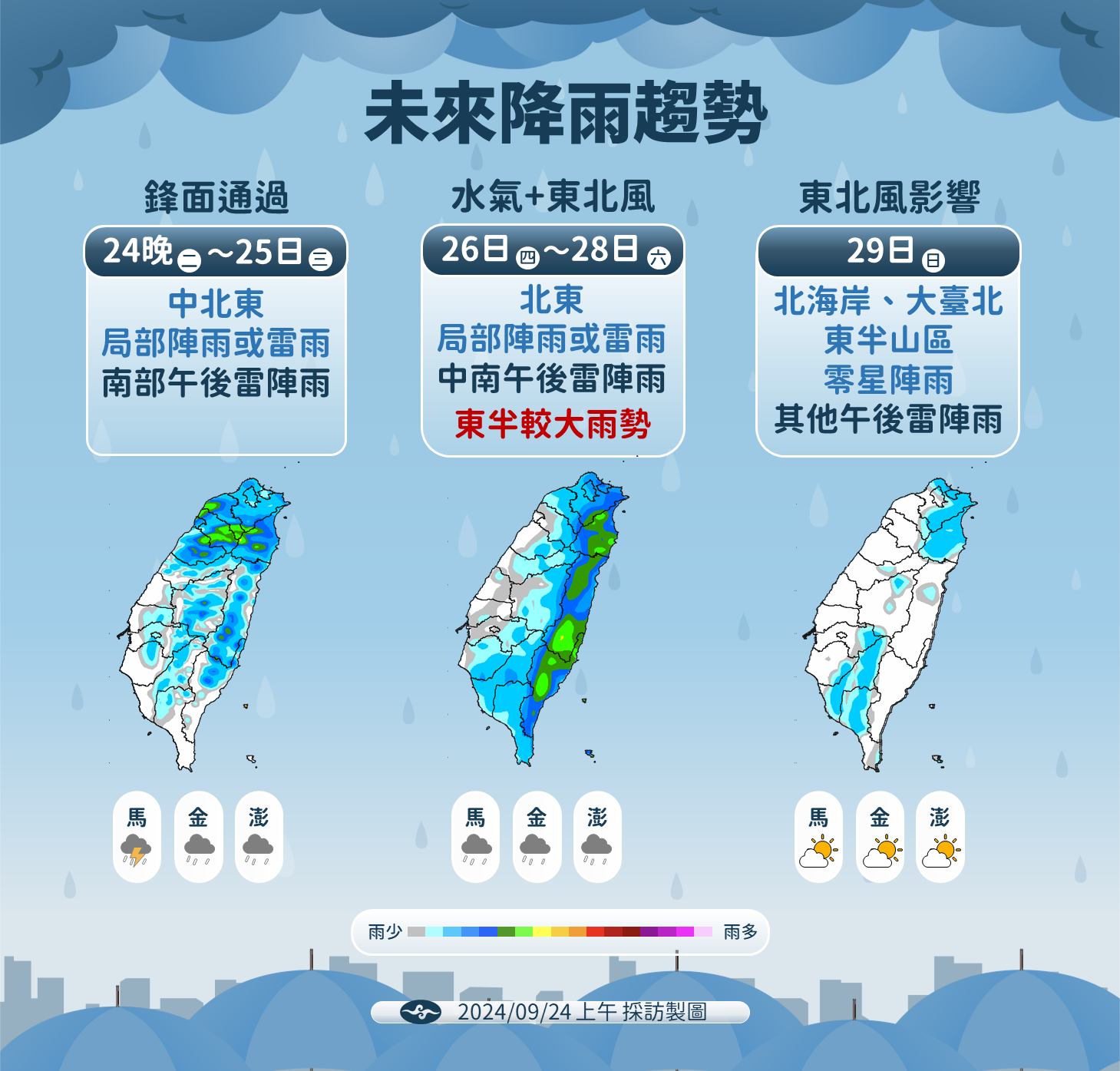 ▲▼未來天氣趨勢。（圖／氣象署提供）