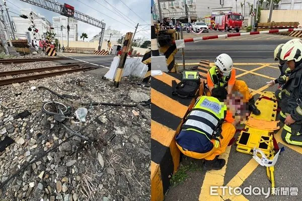 ▲▼婦人騎腳踏車闖平交道遭新自強號撞上，傷重送醫不治             。（圖／記者蔡佩旻翻攝）