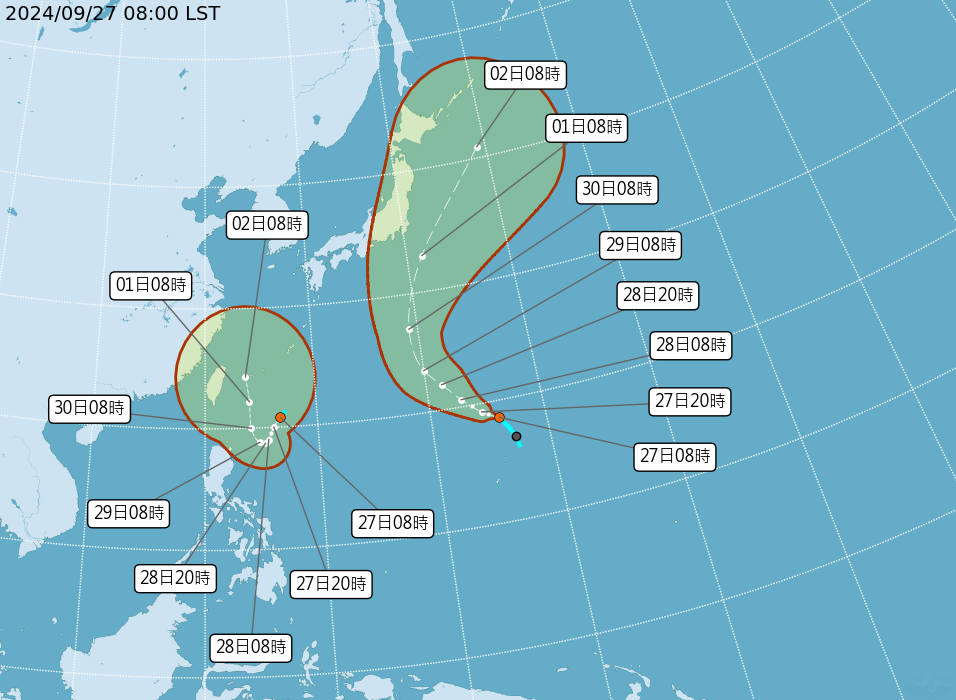 ▲▼天氣趨勢。（圖／氣象署提供）