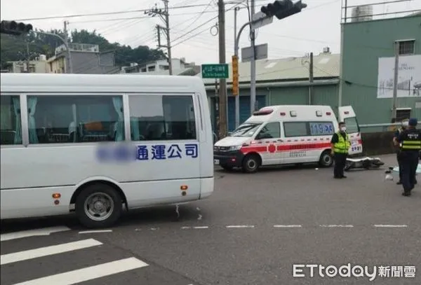 ▲▼台中某知名私立中學校車撞死女騎士。（圖／記者鄧木卿翻攝）