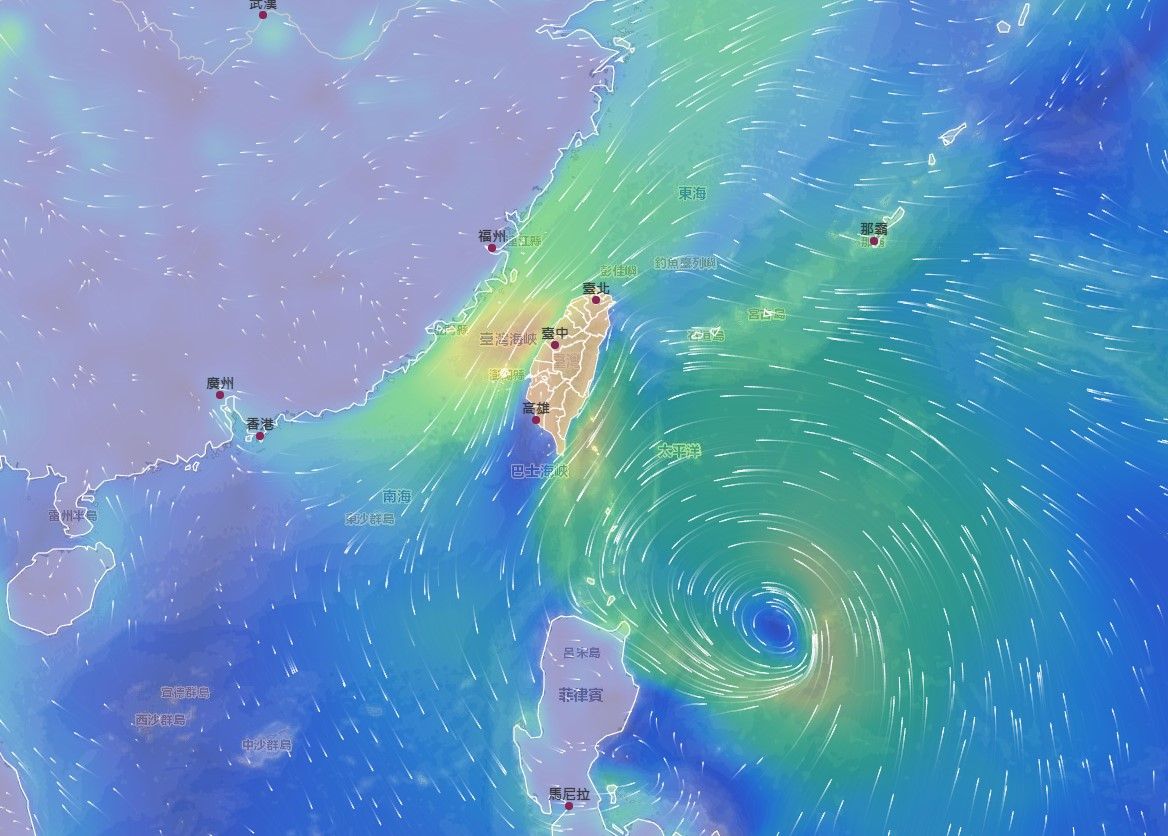 ▲▼輕度颱風山陀兒9/29 0:00預估位置。（圖／氣象署）