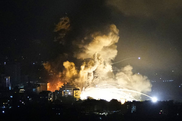 ▲▼以色列空襲黎巴嫩貝魯特（Beirut）南部人口密集地區。（圖／達志影像／美聯社）