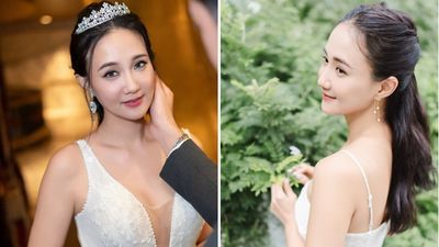 何妤玟48歲身材超狂！難得「脫到剩泳裝」濕身解放鉛筆腿  辣照震撼千人