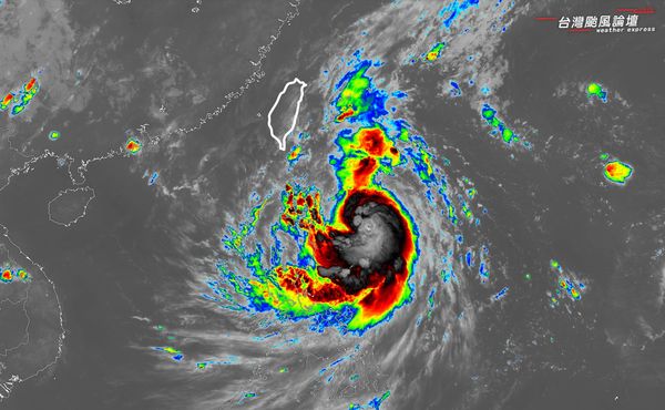 ▲山陀兒持續增強。（圖／翻攝自Facebook／台灣颱風論壇｜天氣特急）