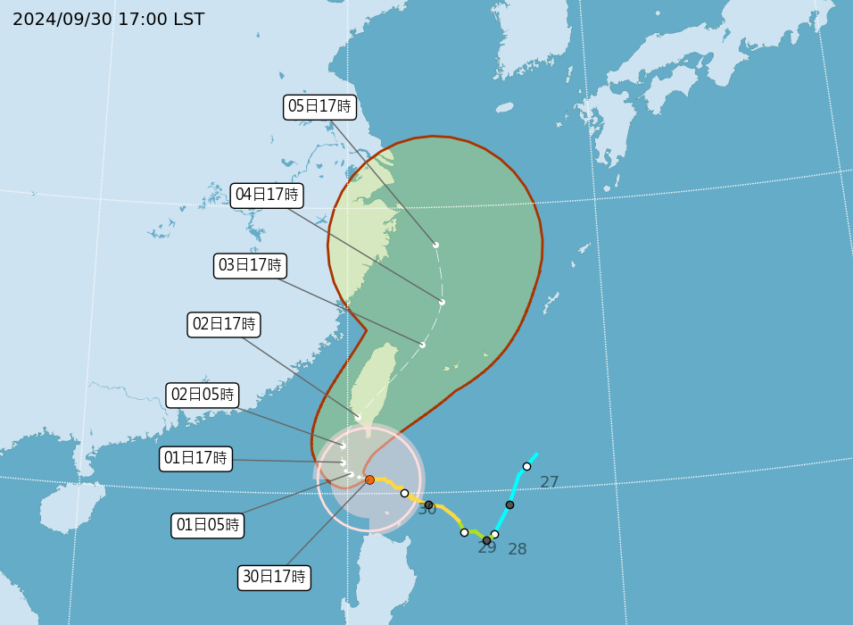 ▲▼山陀兒颱風襲台。（圖／氣象署）