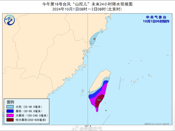 ▲▼強颱山陀兒。（圖／翻攝自微博／中國天氣）