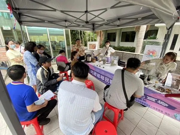 ▲移民署桃園站「咖啡多元文化展」