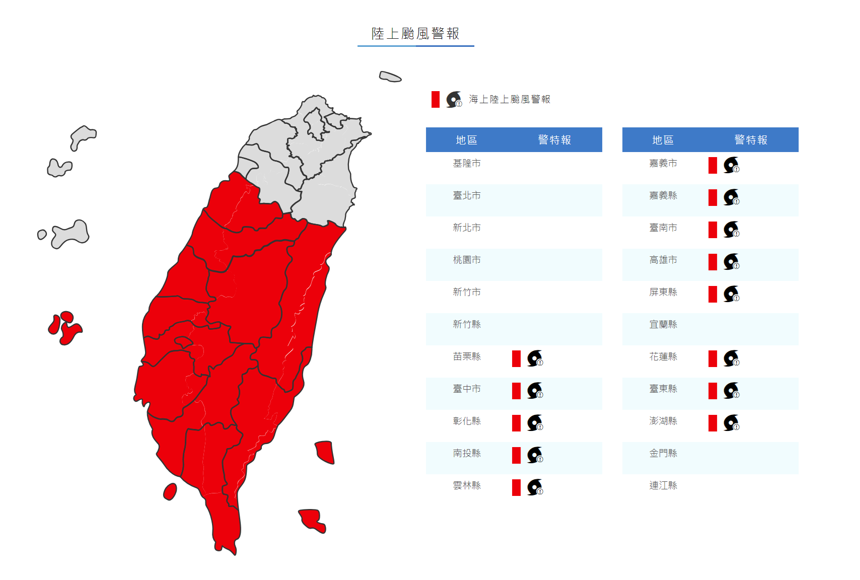 ▲▼山陀兒颱風持續發布海上、陸上颱風警報      。（圖／氣象署提供）