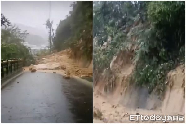 ▲新北市瑞芳區瑞濱路阿美家園坍塌。（圖／民眾提供）