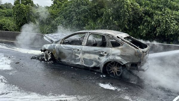 ▲彰化台74甲線火燒車。（圖／民眾提供）