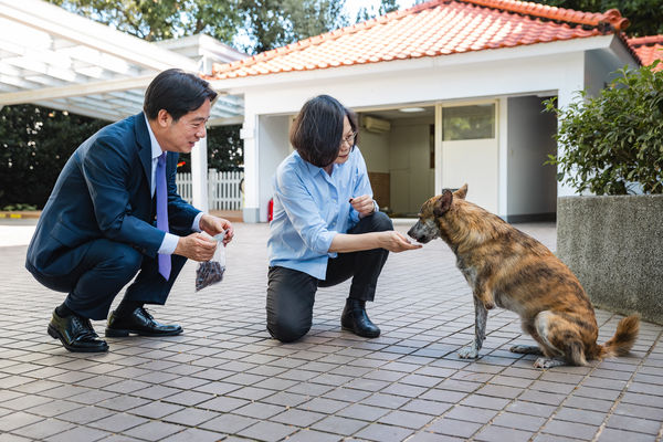 ▲▼蔡英文特別準備「自製牛肉乾」送給賴清德的兩隻愛犬。（圖／總統府提供）